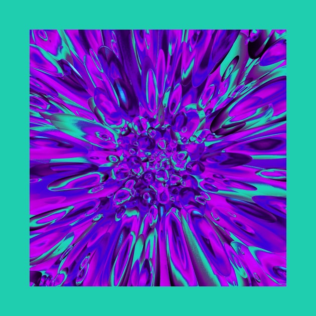 Psychedelic Vortex of Purple and Teal by Art by Deborah Camp