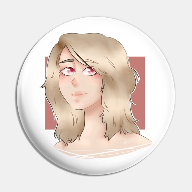 Pink Eyes Pin by MenageriieArts