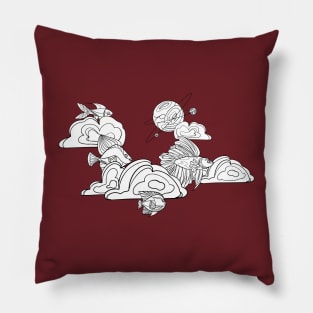 Fish in the clouds Pillow