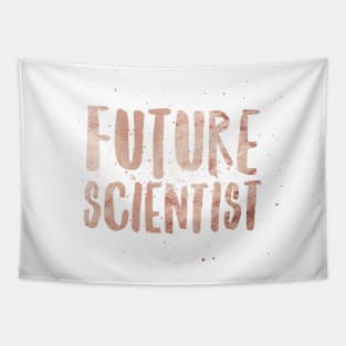 Girl Future Scientist Print Dark Pink Tapestry