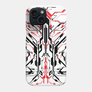 Red and Black Symmetrical Abstract Phone Case