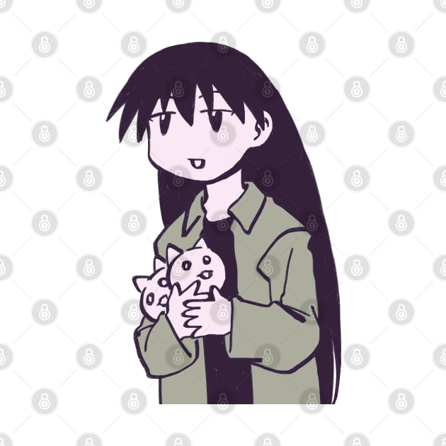 I draw it's going to be a good year cat plushies sakaki / azumanga daioh manga no text by mudwizard