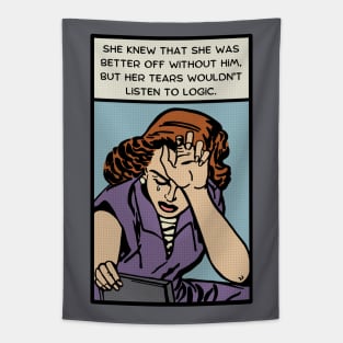 Comic Woman Is Better Off Tapestry