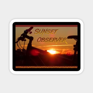 Bicycle Sunset Observer for bicycle lover Magnet