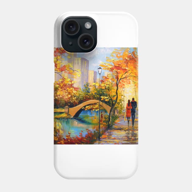 Romantic encounter in new York Phone Case by OLHADARCHUKART