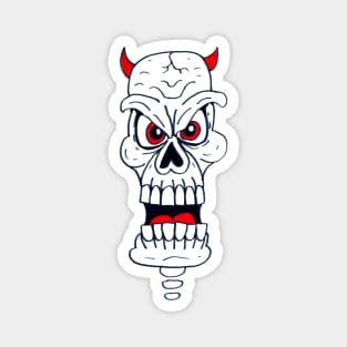 Doodle Devil Skull Magnet