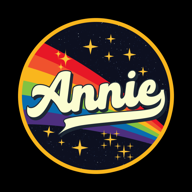 Annie // Rainbow In Space Vintage Style by LMW Art