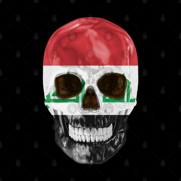 Iraq Flag Skull - Gift for Iraqi With Roots From Iraq by Country Flags