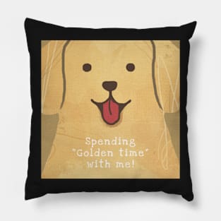 spending "Golden time'' with me! Golden Retriever dog puppy by Wit Image by rawpixel.com Pillow