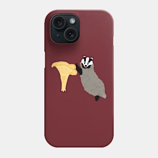 Badger and mushroom Phone Case