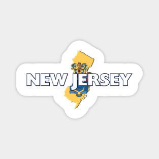 New Jersey Colored State Magnet