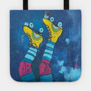 80s Skates, Upside Down Skater, Graffiti Art Tote