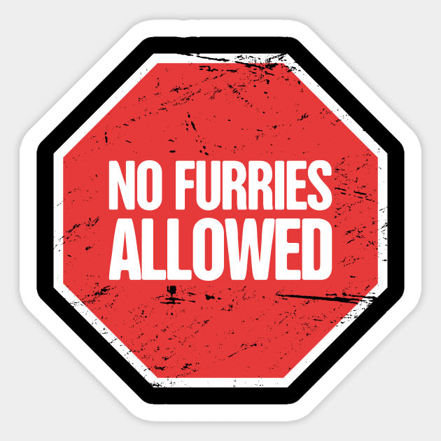 Funny Anthro Furry Fandom Fursuit Con Gift - Furry - Sticker