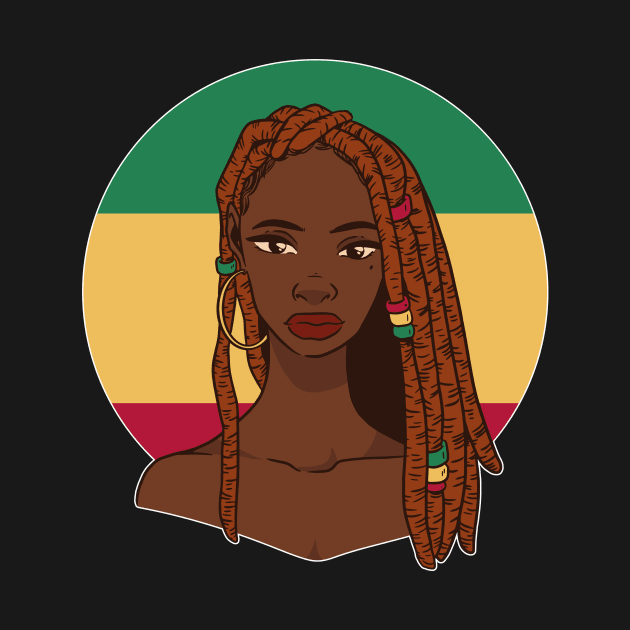 African woman with braids by GoshaDron