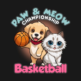 Cute kawaii cat and dog Basketball tees, hoodies, sweatshirt, T-Shirt