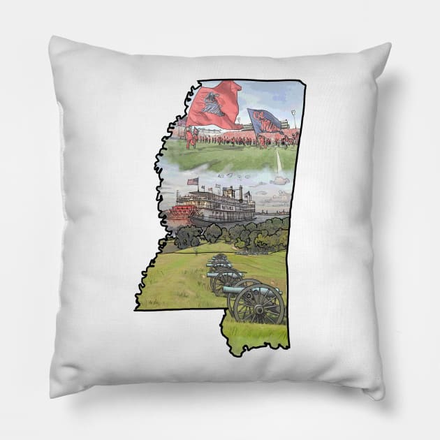 Mississippi Pillow by TwoBroads