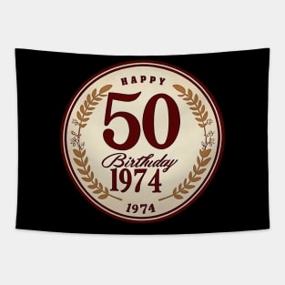 Vintage 1974 50th Birthday Gifts 50 Year Old Tapestry