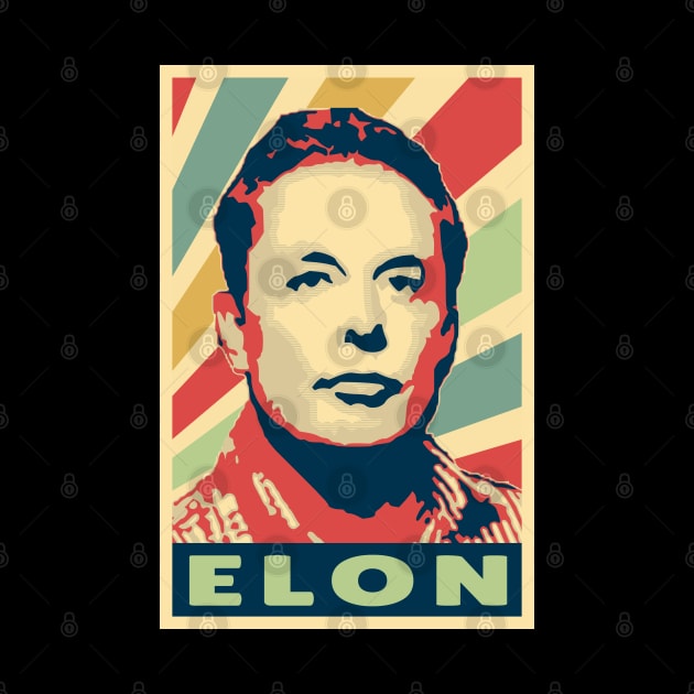 Elon Musk Vintage Colors by Nerd_art