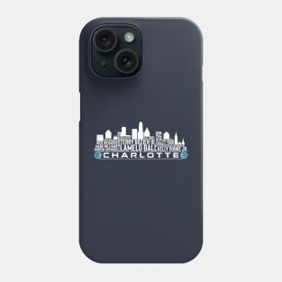 Charlotte Basketball Team 23 Player Roster, Charlotte City Skyline Phone Case