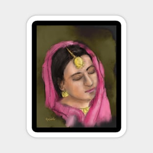 Punjabi Girl in Pink Magnet