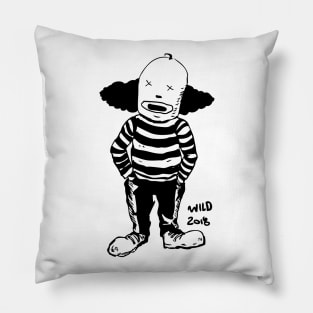 Clown with Hands in Pants Pockets Pillow