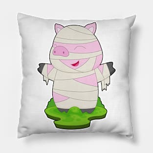 Pig Halloween Mummy Pillow