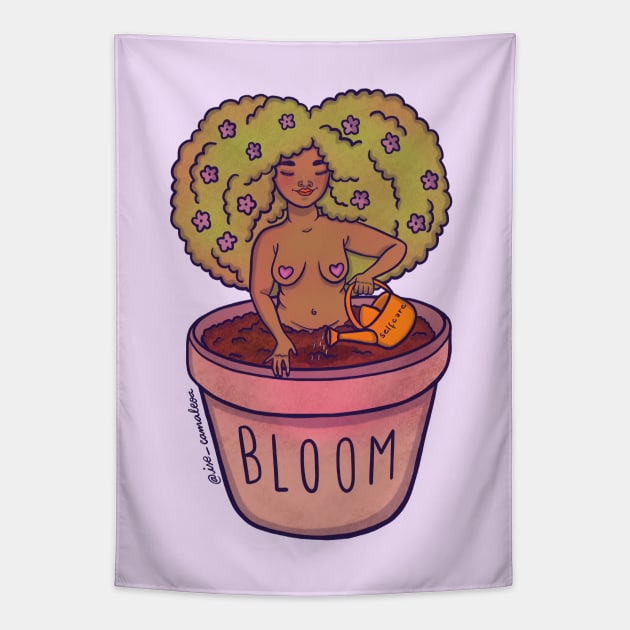 Bloom Tapestry by @isedrawing