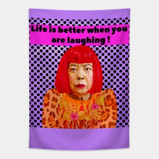 yayoi kusama Laughing Tapestry