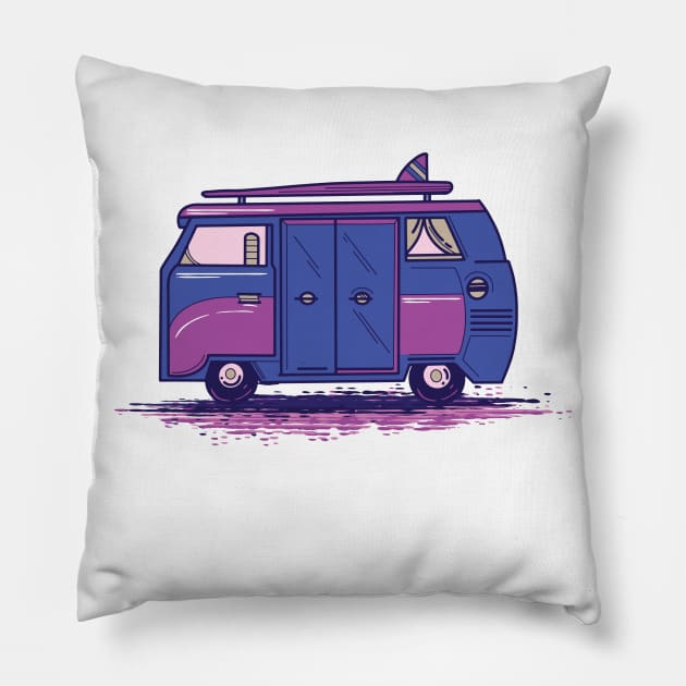 van life is always cool Pillow by Midoart