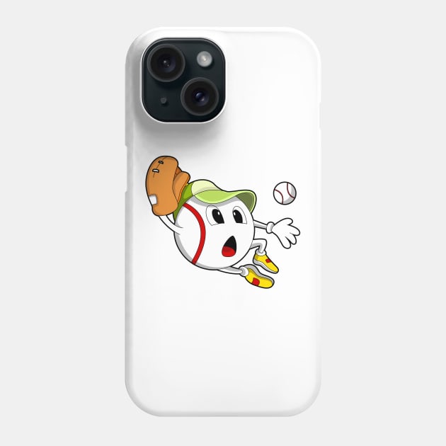 Baseball ball with Baseball glove & Cap Phone Case by Markus Schnabel