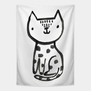 Spotty Watercolour Cat Tapestry