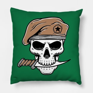 Skull Soldier Army with Knife Pillow