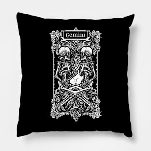 skeleton Gemini the astrological zodiac sign Pillow