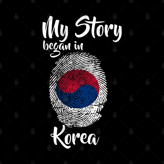 Korea Flag Fingerprint My Story DNA Korean by Your Culture & Merch