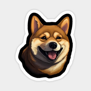 Cartoon Shiba Inu Dog - Cute Shiba Inu Magnet