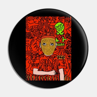 Dive into the Personality of Charley - A MaleMask NFT with DoodleEye Color and DoodleGlyph Background Pin