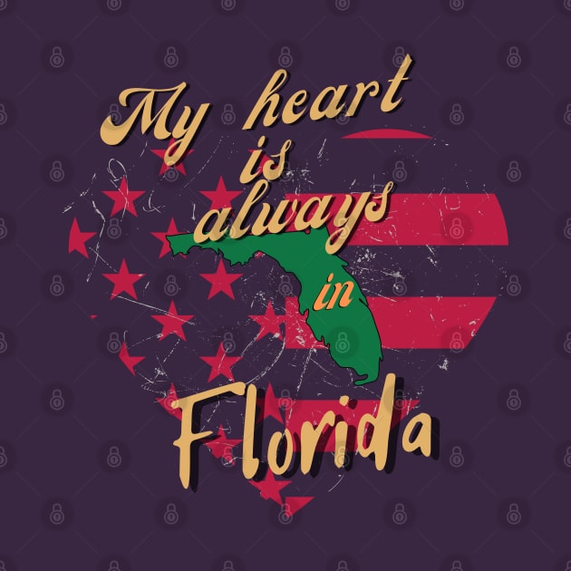 My heart is always in Florida USA patrionism by WearPrint