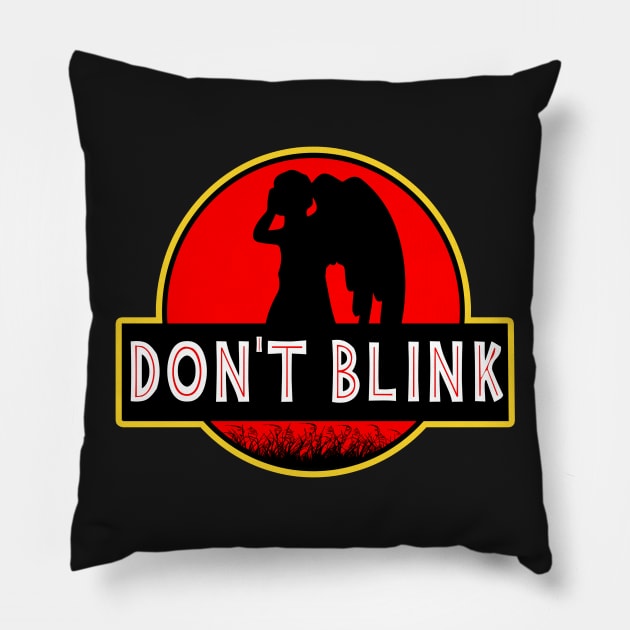 Dr Who Jurassic Park Dont Blink Pillow by Nova5