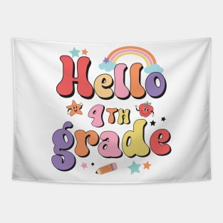 Hello Fourth Grade Team 4th Grade Back to School Teacher Kids Tapestry