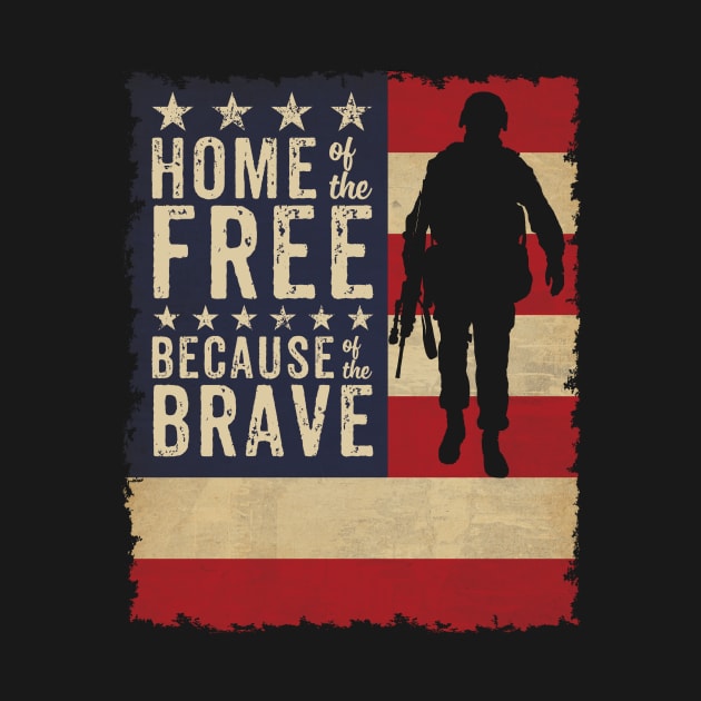 home of the free because of the brave Patriotic by SharleenV80