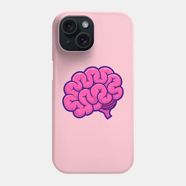 Brain Cartoon Illustration Phone Case by Catalyst Labs