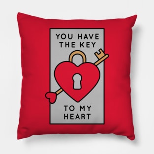 You Have the Key to My Heart | Cute Valentine Badge Pillow