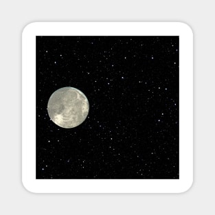 The Moon in the Space - Moon Aesthetic Magnet