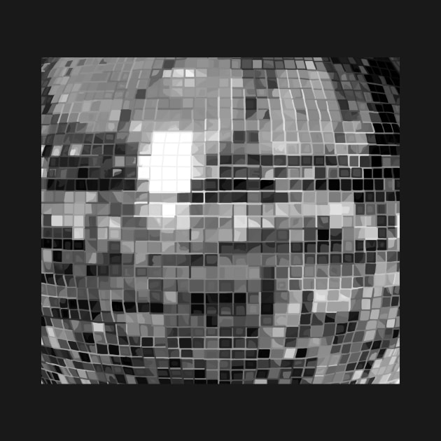 Silver Mirrored Disco Ball Pattern by Art by Deborah Camp