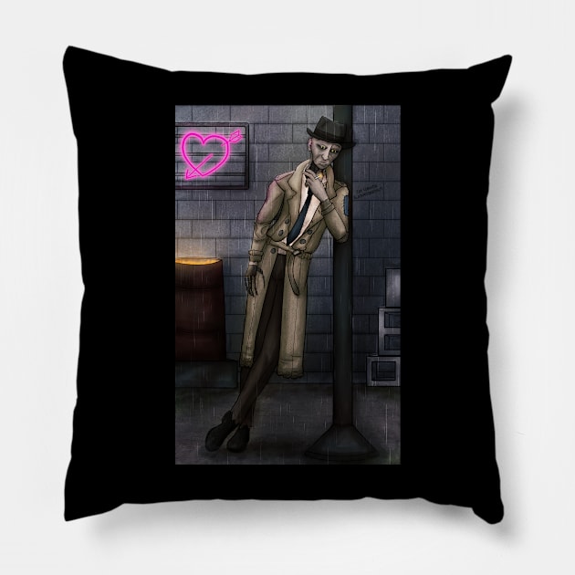 Nick Valentine Pillow by Blackmoonrose13