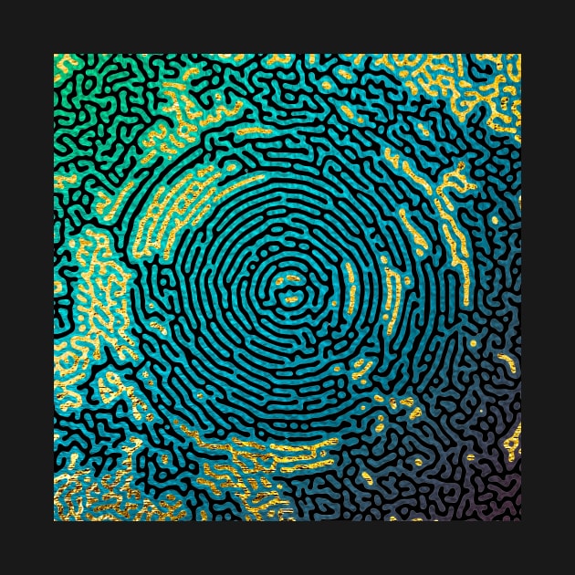 Dark Green Blue Maze Labyrinth to get Lost in. by maak and illy