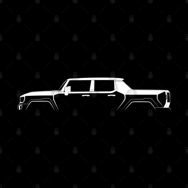 GMC Hummer EV SUT Silhouette by Car-Silhouettes