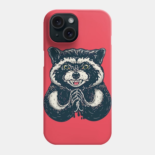 Evil Raccoon Phone Case by anycolordesigns