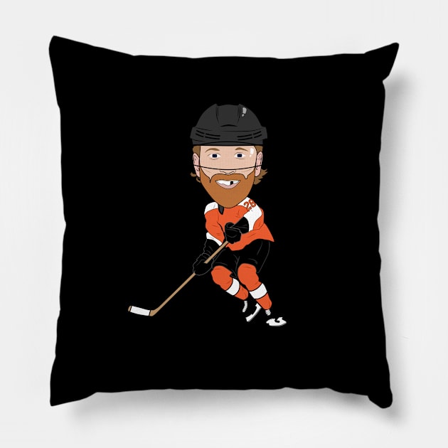 Claude Giroux Caricature Pillow by dopelope