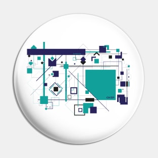 Abstract computer chip design. Pin